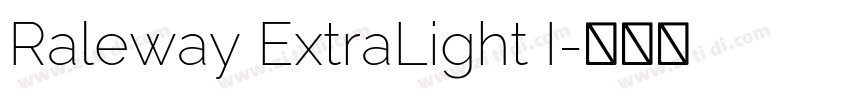 Raleway ExtraLight I字体转换
